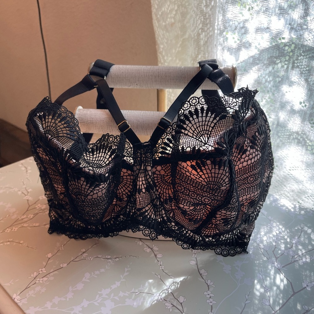 Elegant Black Lace Bralette